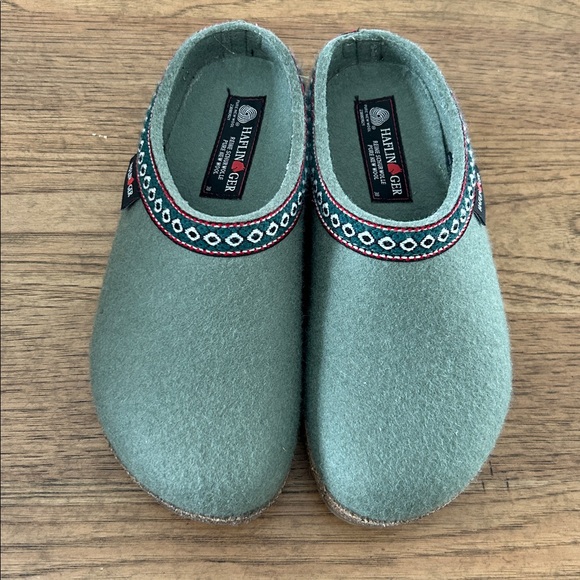 Haflinger Green Wool clogs - Picture 2 of 9